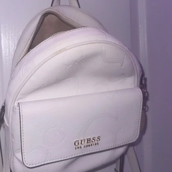 GUESS Cream Mini Backpack - Picture 2 of 7